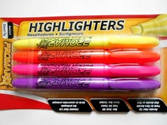 Promarx Highlighters Chisel Tip Assorted Colors 4 pack
