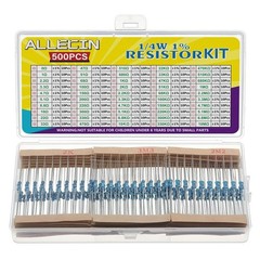 Electrical Resistor Kit 50 Values 1/4W 1% Metal Film Assortment Kit