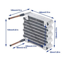 Condenser Air/Water-cooled WT1232S1F Aluminum Fin-Tube Heat Exchanger