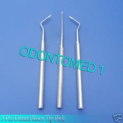 3 Pcs Dental Root Tip Pick Left+Right+Str Dental Instruments Good Quality