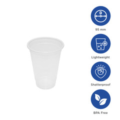 Karat 12oz PP Plastic U-Rim Cold Cups (95mm) – 2,000 ct, C1010 (Karat)