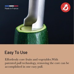 De Buyer Universal Core Concept Manual Corer Green – 0.8 – Serrated Stainless