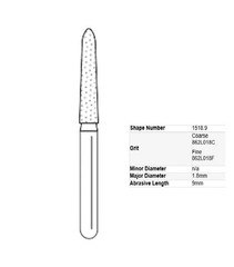 Premier Dental SOLO Diamond Burs Flame Shape 25Pcs 862016 862L018 863012