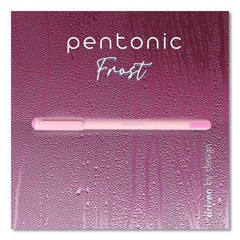 TOPS PENTONIC Gel Pen, Stick, Fine 0.7 mm, Red Ink, Pale Pink Barrel, 10/Pack