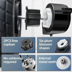 24V RS555 Fast Drive Motor Gearbox 2-Pack for Power Wheels Upgrade, High Speed 1