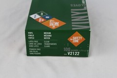Safety Zone Vinyl Latex free Gloves clear Size Medium Box Of 100 GVP9-XL-1 NEW