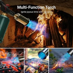 ThermoMaven Metal Butane Torch, Refillable Cooking Kitchen Torch MT-905 in Black