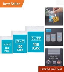 Versatile 300 PCS Assorted Plastic Bags – Mini Storage Solutions for Crafts