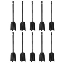 10Pcs 6.5″ ABS Plastic Silicone Resin Mixer Paddle, Black