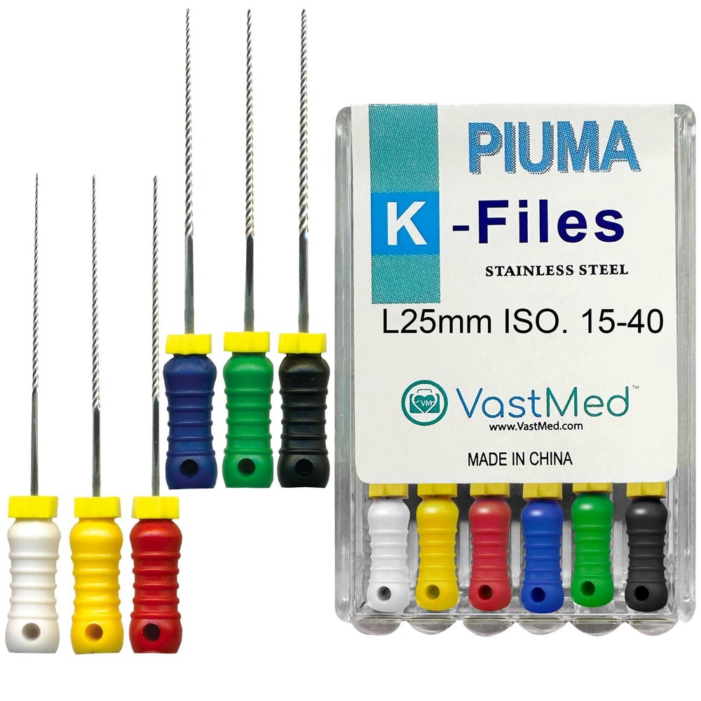 Dental Root Canal Hand Files, Stainless Steel by Vastmed