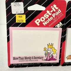 Vintage 1980s Post-It Note Pads Gag Gift Funny 80 Sheets Total Lot Of 2 New