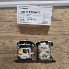 2 Pack 50 ft. Southwire 12-Gauge White Solid CU THHN Wire (100ft total)