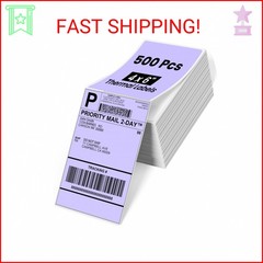 Phomemo 4×6 Thermal Labels for Shipping Label Printer – 500PCS Purple Mailing La