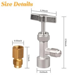 Car R134a Self Sealing Can Tap, R134A Refrigerant Can Tap Valves with Tank Ad…