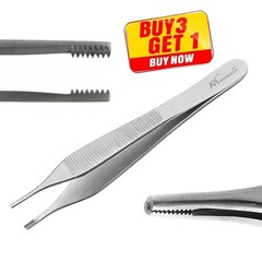 Dental Adson Brown Straight Thumb Tweezers Tissue Forceps Surgical Instruments