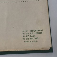 Cash Record S.E. LEDGER BOOK! NATIONAL BLANK BOOK CO. Eagle Line Vintage READ