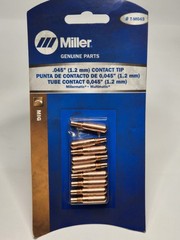 Opened Miller T-M045 Contact Tips .045/1.2mm AccuLock MDX, 10 pack but missing 1
