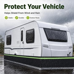 RV Skirting, Easy Installation 360-Degree Mobile Home Skirting with Stainless