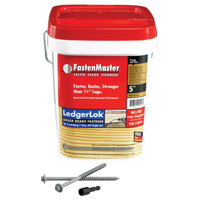 FastenMaster FMLL005B-250 5 in. Ledgerlok Screw- Pack – 250