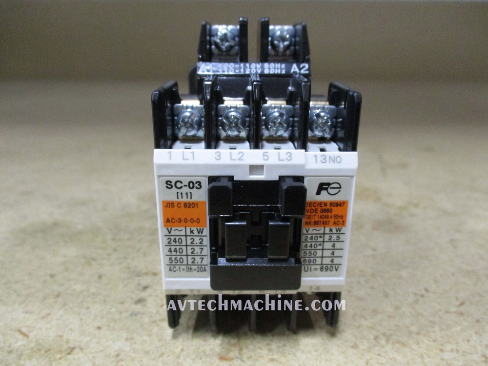 Fuji Magnetic Contactor 1a Coil 110V SC-03-3A1a-110V