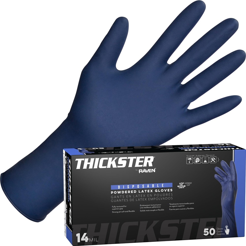 SAS 6603 (1 box) Thickster Textured Safety Latex Gloves, Large