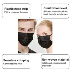 Face Mask Disposable Non Medical Surgical 3-Ply Earloop Mouth Cover [50/100 PCS]