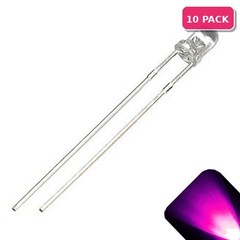10 x LED 3mm Pink Ultra Bright Water Clear Round Top LEDs Light Lamp RC Car