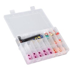 81Pcs Set TIG Welding Torch Kit Gas Lens Type 10 Glass Cup Accessories Tools♡