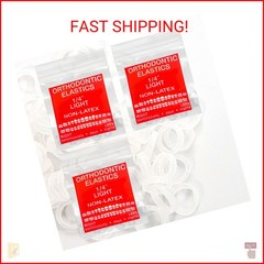 LA MIERE Non Latex 300 pcs 1/4inch Light Intraoral Elastic Bands, Orthodontic El