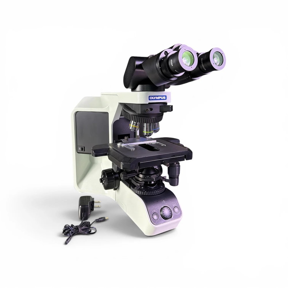 Olympus BX43F Compound Microscope w/ U-TBI-CLI Tilting Binoculars & 5 Objectives