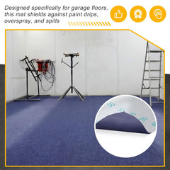 Paint Booth Mat Waterproof Garage Flooring Protects Surfaces 32 X 120 Inches fro
