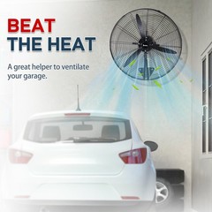 20” Industrial Wall Mount Fan Oscillating, 4-Speed High Velocity Max. 4963 CFM