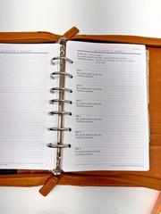 Franklin Covey Planner Tan Leather Zip Planner Heritage Travelware 756643 Zipper