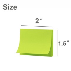 (50 Pads) Sticky Notes 1.5×2, 10 Colors Self Sticky Notes, Sticky Pads, Recyc…