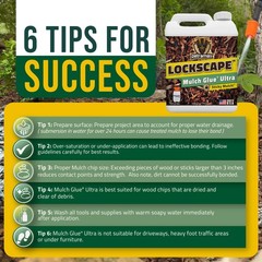 Lockscape Sticky Mulch Glue for Landscaping 1 Gallon – Lasts Up to 2 Years,