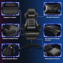 ELECWISH Criss Cross Legged Chair w/ Wheels Armless Swivel Office Desk Chair