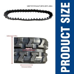 Mini excavator rubber tracks, 180×72×37 mm.Heavy Duty Replacement Crawler