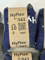 New Ansell 11-561 Hyflex 6-PACK A3 Cut-Resistant Gloves Nitrile Size 10 (GU6)