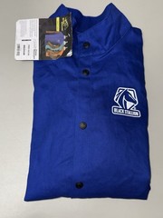 Black Stallion FRB9-30C Hybrid FR Cotton Cowhide Welding Jacket Blue Medium