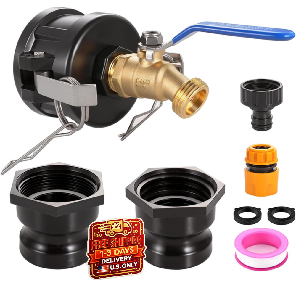 IBC Tote Hose Adapter 2″ Camlock to 3/4″ Garden Hose Male Fitting Pack