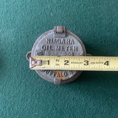 Vintage Buffalo NIAGARA Oil Meter, Gallons, Cast Iron, New York, USA