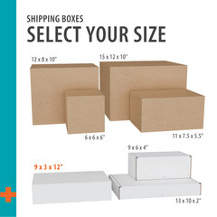(10 pack) Pen+Gear Side-Loading Shipping Boxes, 9″x12″x3″, 1 Count