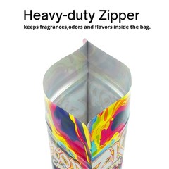 Mylar Foil Packaging Bag 3.5g | Multi-Use Zip Pouch Psychedelic Style USA Stock