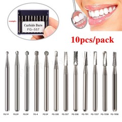 10-100Pcs Dental High Speed Handpiece Carbide Burs Round Steel FG Bur Drills ty