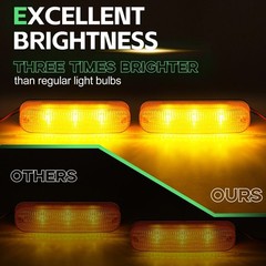 4 LED Amber Flashing Cab Lights For John Deere 30 Series 4030 4230 8450 #AR60250