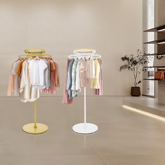 Round Clothing Display Rack Floor-standing Garment Hanging Rack 23.6*55.1inch US