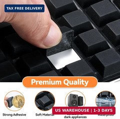 Rubber Feet for Electronics, Adhesive Rubber Feet 16PCS, Black Rubber Bumpers Se