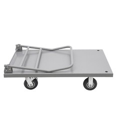 Platform Truck Cart, Heavy Duty Push Cart 2000LB with Detachable Rear Guardrail