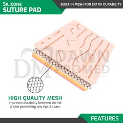 19 Pieces Practice Suture Kit with Pad for Medical Veterinary Student Training