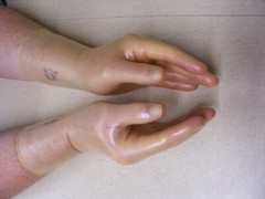 ULTRA THIN TRANSPARENT LATEX RUBBER GLOVES MEDIUM